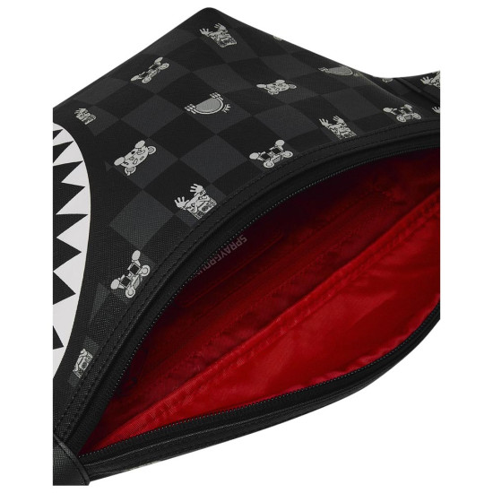 Sprayground Τσαντάκι μέσης Gray Peeking Character Check Savvy Crossbody